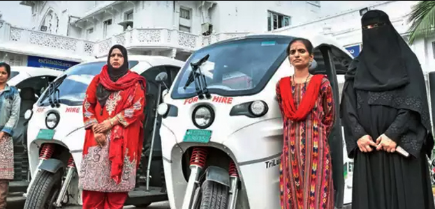 Hyderabad women drive e-autos